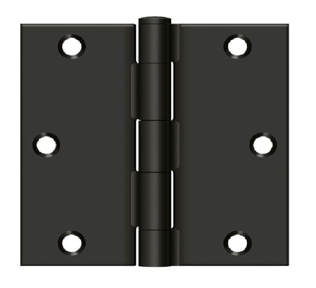 Deltana S35U10B-R Square Door Hinge, Oil Rubbed Bronze