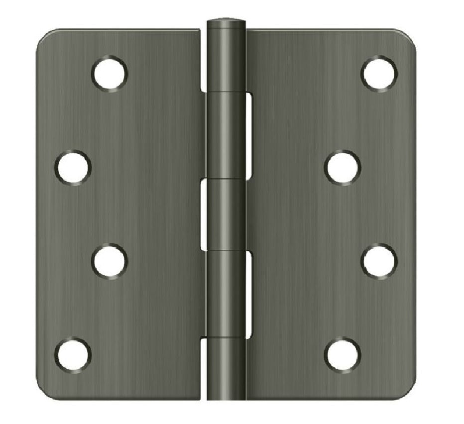 Deltana S44R4BK15A Radius Door Hinge, Antique Nickel
