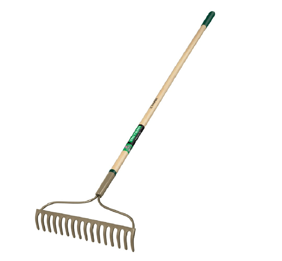 Truper R-16AM-E Tru-Tough Steel Bow Rake, Wood Handle