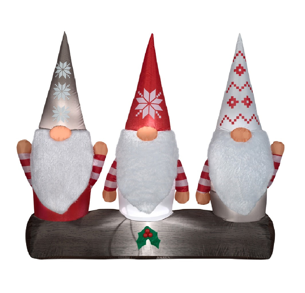 Gemmy 115877 Gnomes On A Log Christmas Inflatable
