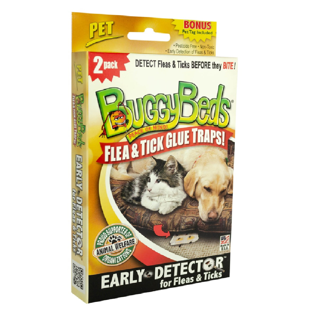 BuggyBeds 83037 Indoor Fleas/Ticks Glue Trap