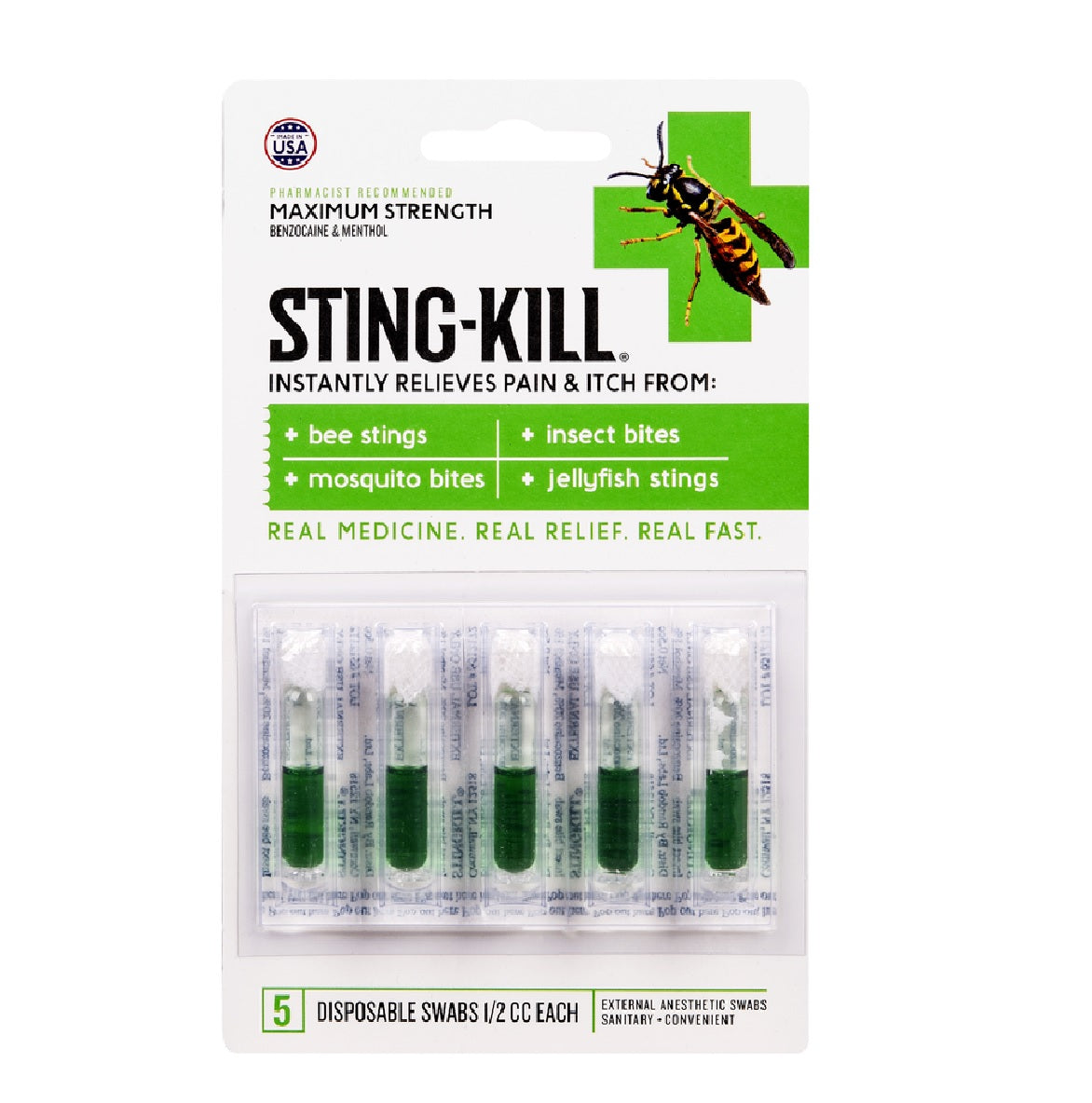 Sting Kill 5000 Anesthetic Swabs, 5 pk