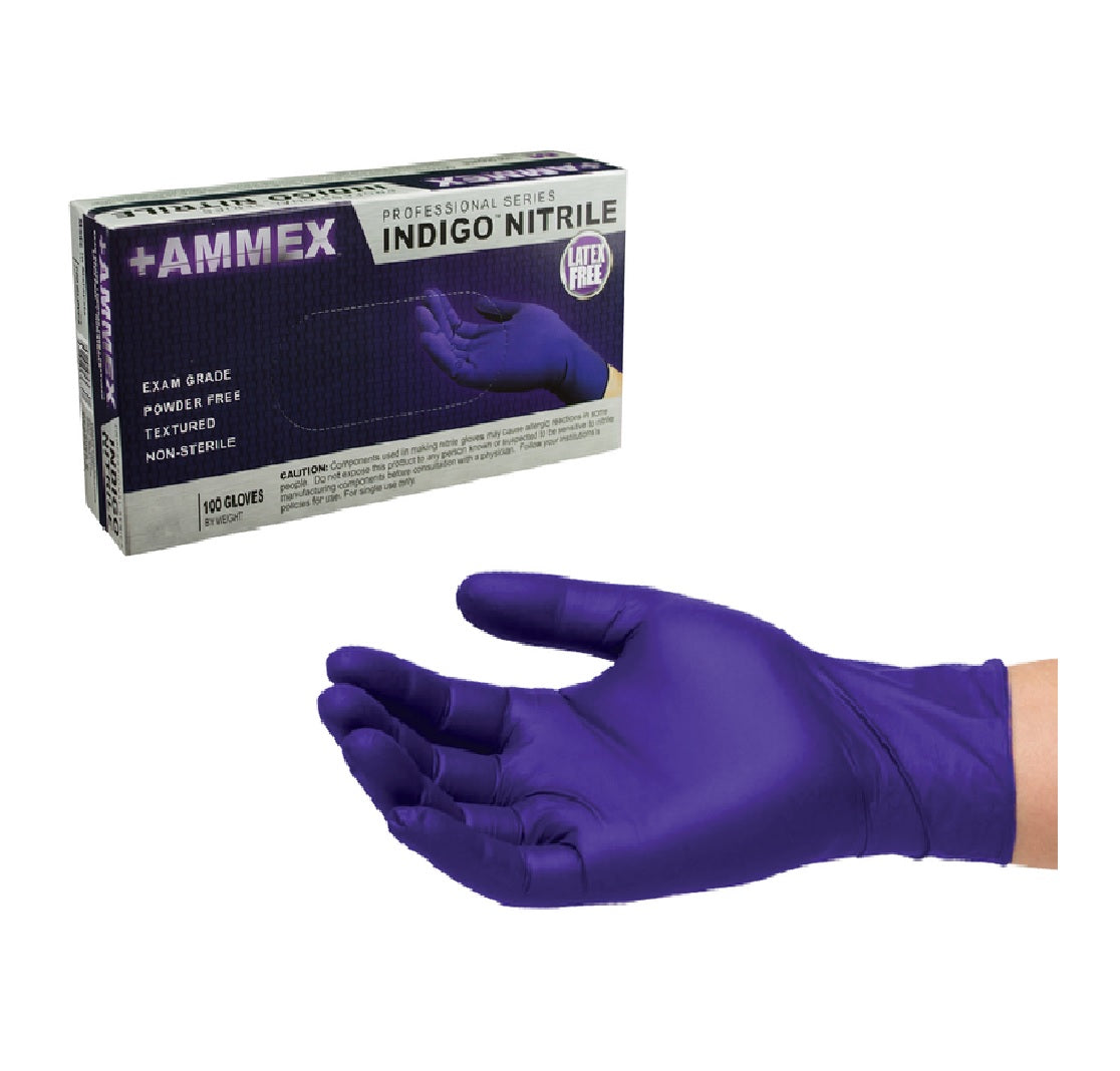 Ammex AINPF46100 Disposable Exam Gloves, Nitrile