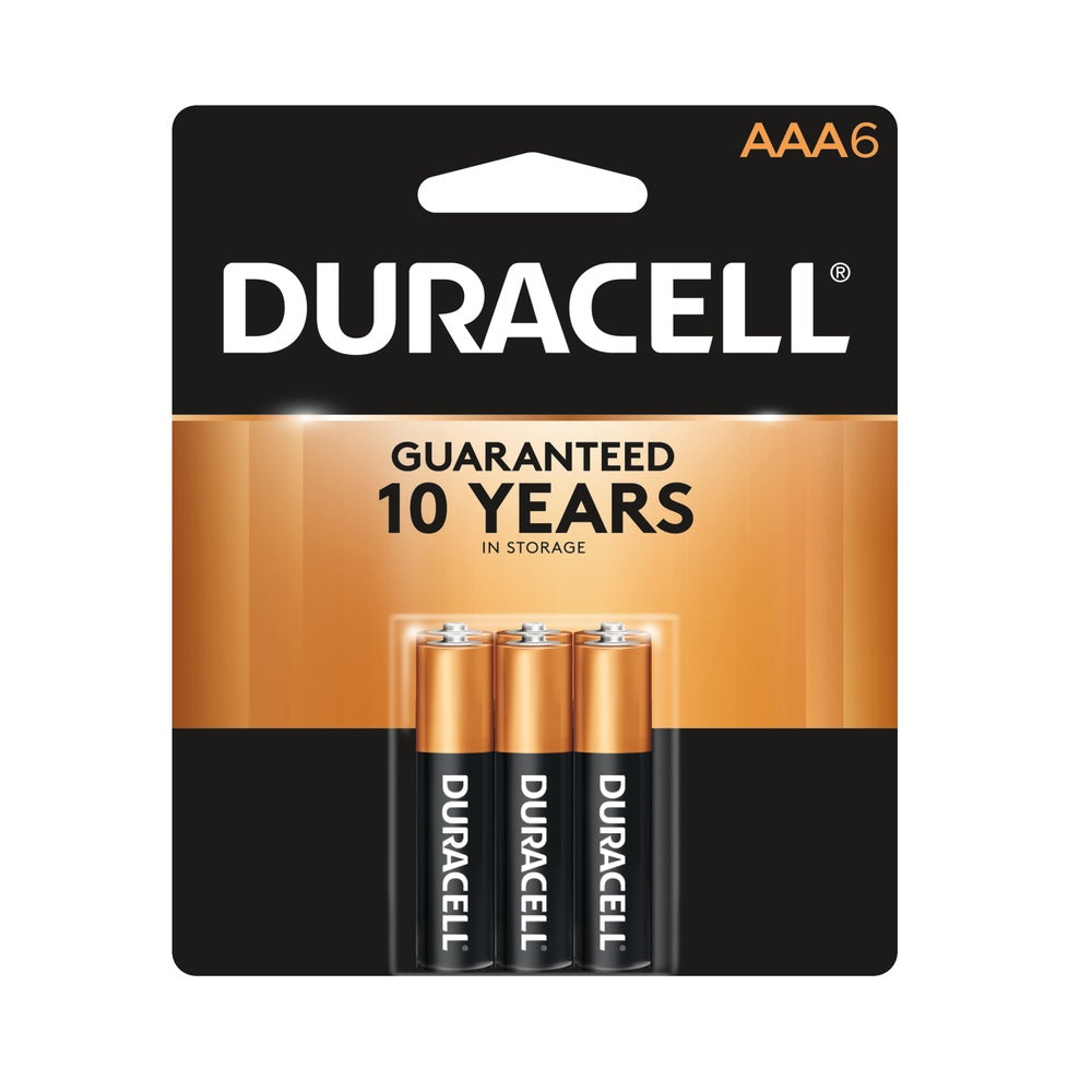 Duracell MN2400B6 AAA Alkaline Batteries, 6 pk Carded