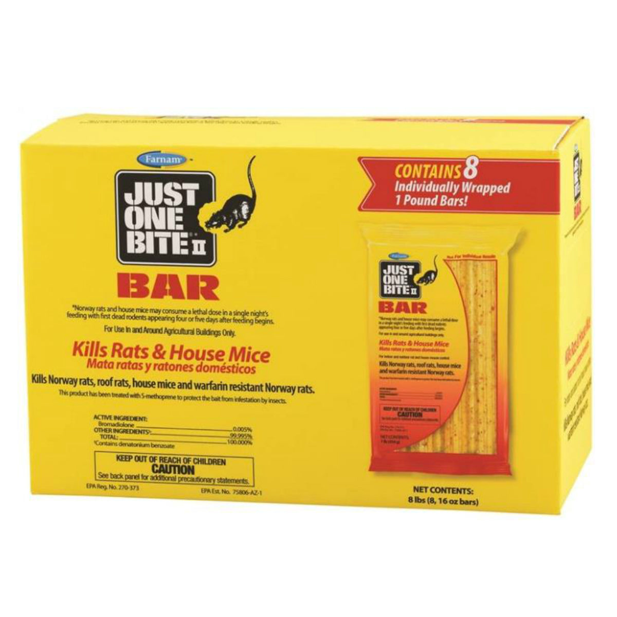 Just One Bite 100504295 Rat And Mouse Control Bar, 16 Oz.