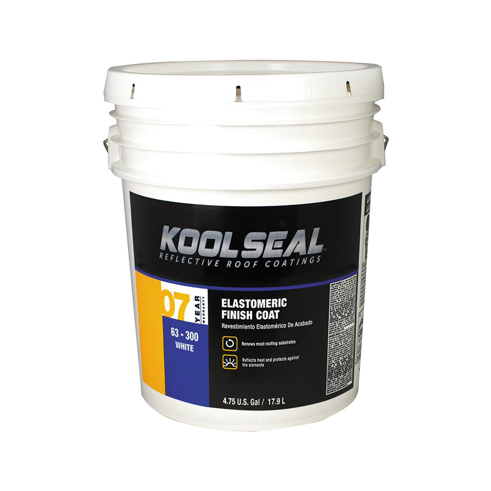 Kool Seal KS0063300-20 Elastomeric Roof Coating, White, 4.75 Gallon