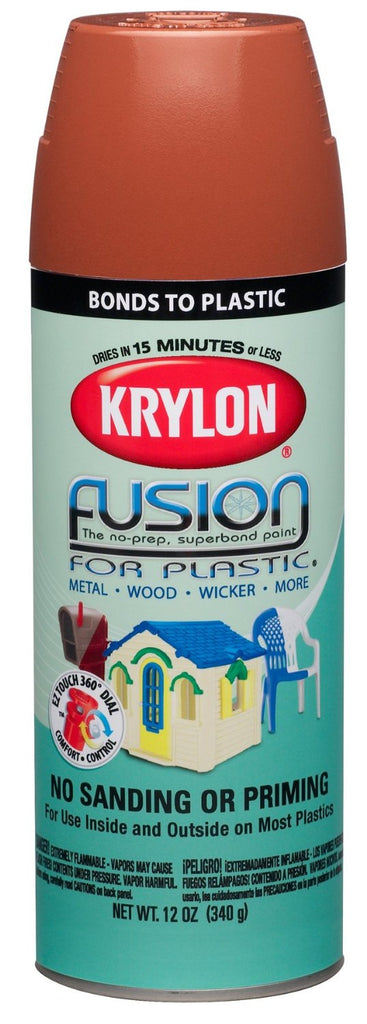Satin Finish Fusion Spray Paint, Terra Cotta, shop professional ...