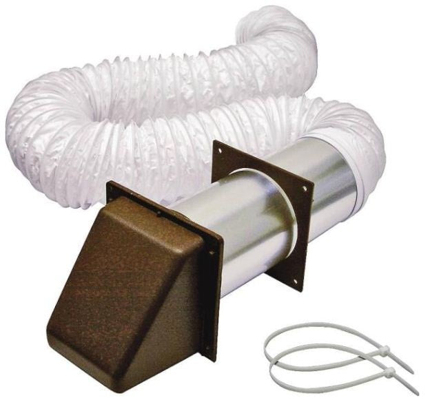 Lambro 205B Bathroom Vent Kits, Brown, 4" x 5'