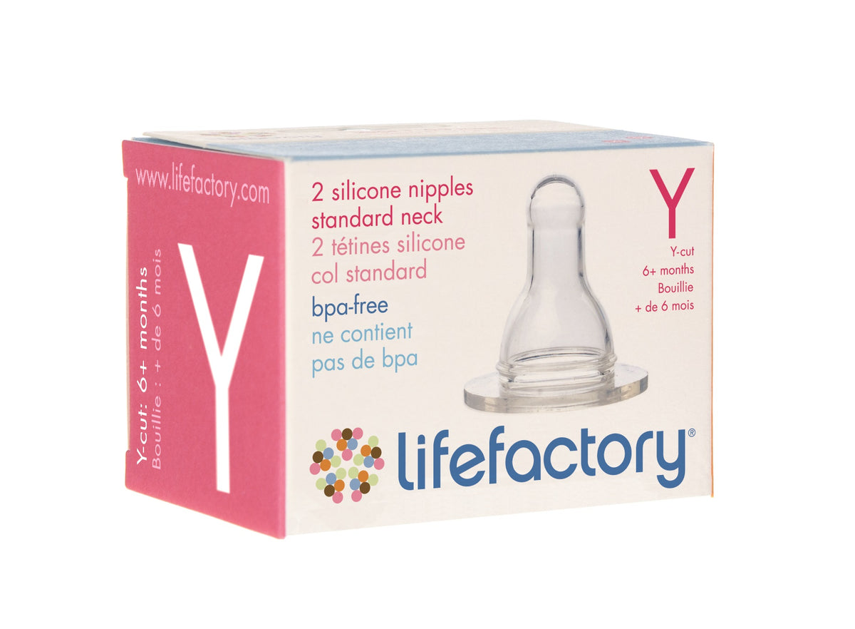 Lifefactory 111004 Y Cut Nipples (Fastest Flow), Clear, Pack/2
