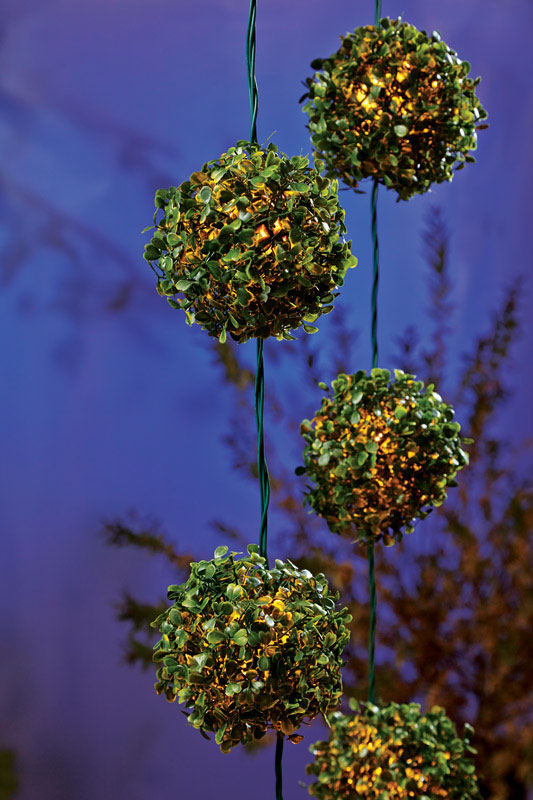 Living Accents 624GV11E Clear LED Topiary Ball Light Set, 7-1/2 ft. Long