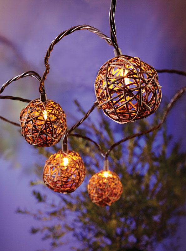 Living Accents 62AFV112 Clear Grapevine Ball Light Set, 9 ft. Long