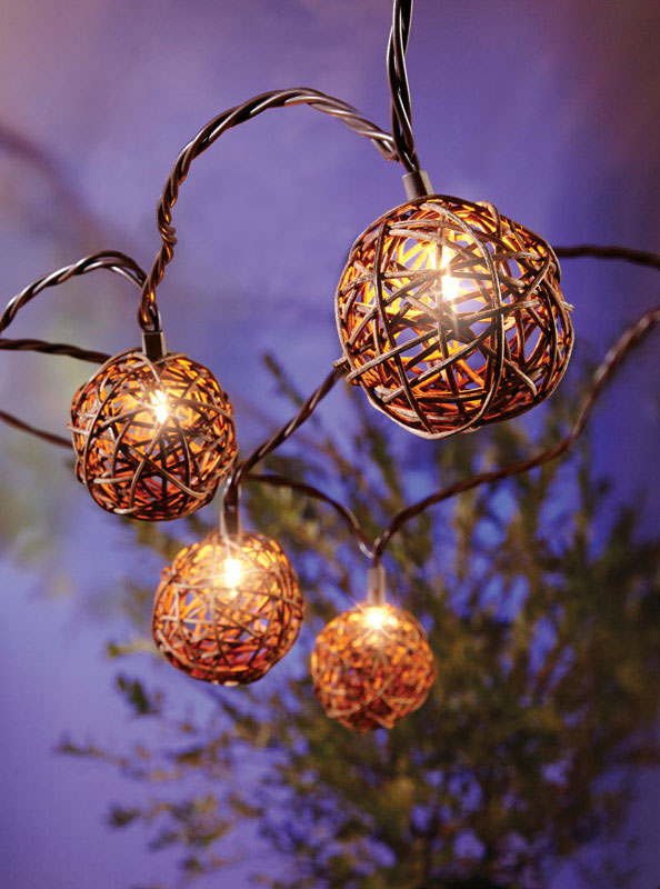 Living Accents 62AFV112 Clear Grapevine Ball Light Set, 9 ft. Long