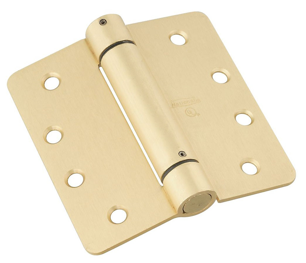 National Hardware N185-207 V521 Adjustable Brass Spring Hinge, 8 Hole