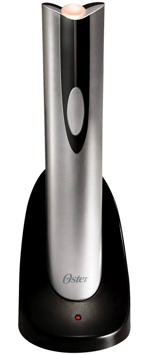 Oster 42070NP000 Cordless Rechargeable Wine Opener, Gray/Black