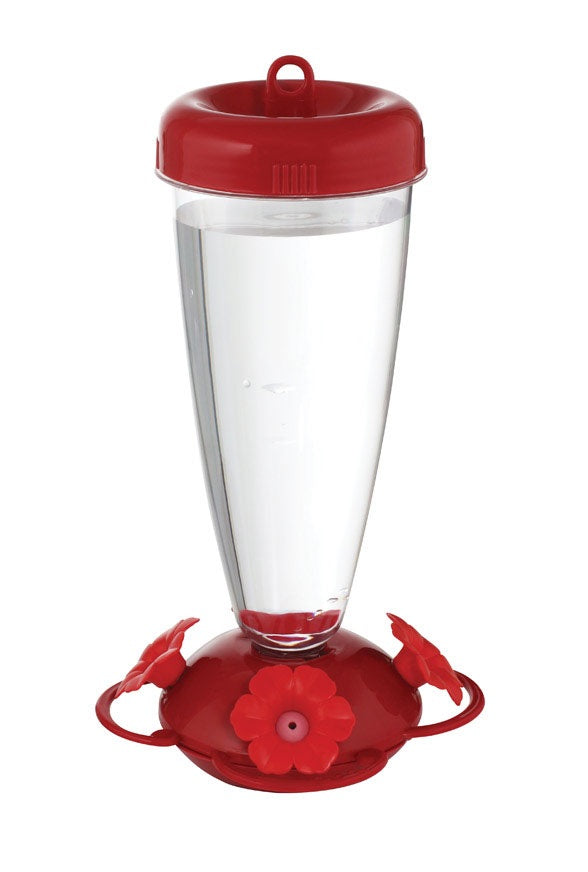 Perky-Pet 138TF Hummingbird Bird Feeder, Plastic, Red, 24 Oz