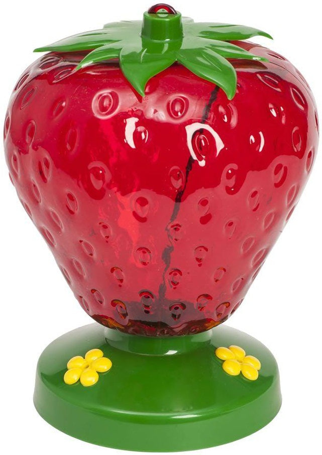 Perky Pet 260P Strawberry Plastic Hummingbird Feeder, 48 Oz Capacity