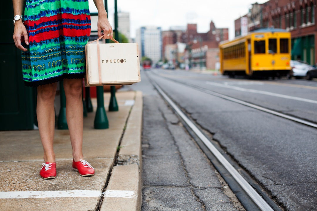 PieBox CBX25013 Handcrafted Cake Box, Unfinished Pine
