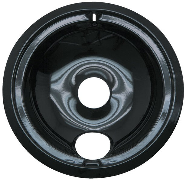 Range Kleen P119 Porcelain On Steel Drip Pan, 6", Black