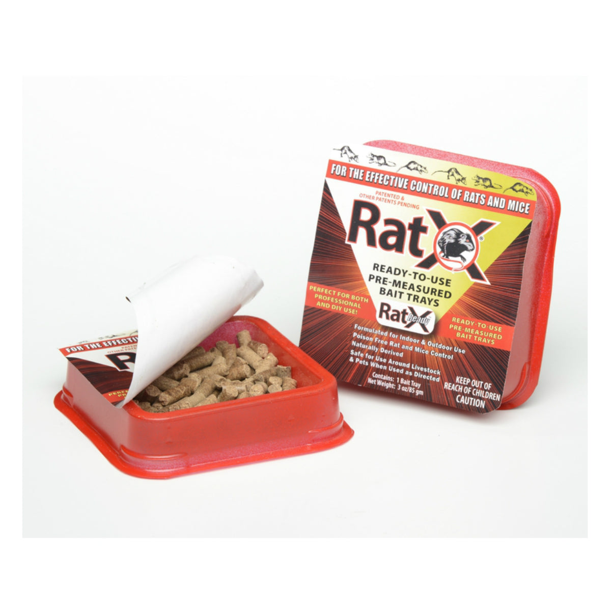 RatX 620104 Rats Pre-Measured Bait Tray, 3 Oz