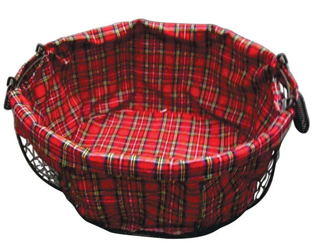 Shadloo 12-RAO00076S-V1 Oval Wire Basket With Liner, 12" X 13.5"