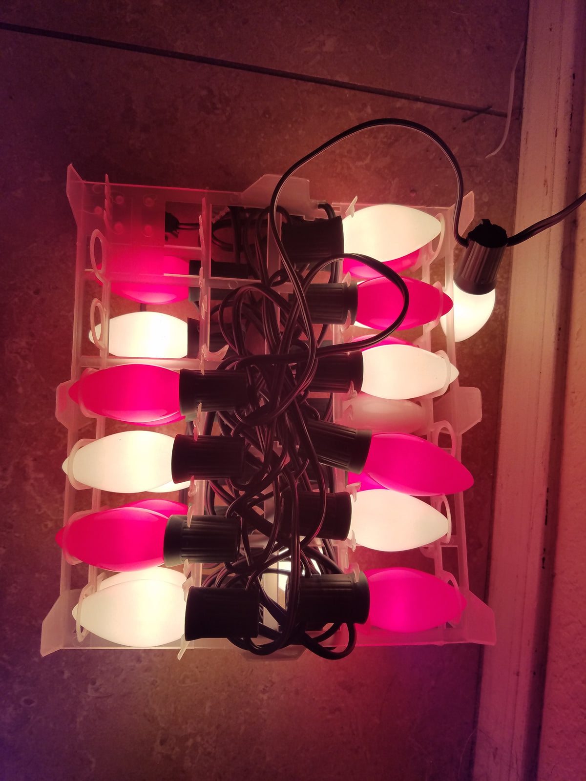 Sienna C4BG4N11 Ceramic C9 Light Set, 25 Lights, Red & White