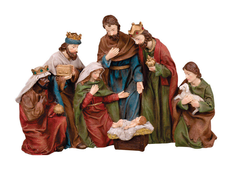 Sinomart B9140855 Christmas Resin Nativity Set, 18.11"