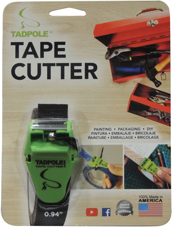 Tadpole TAD100 Tape Cutter, Green, 2" x 1"
