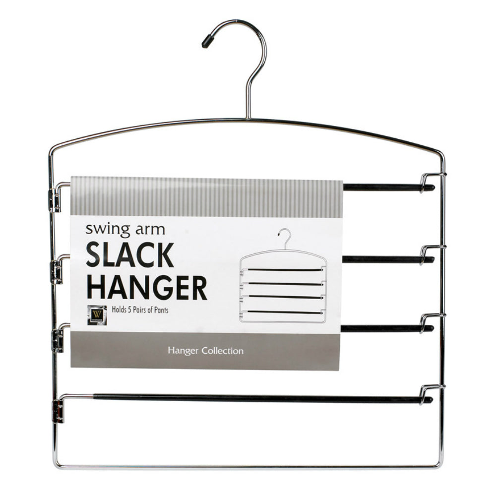 Whitmor 6021-184 Swing Arm Slack Hanger, Black/Silver