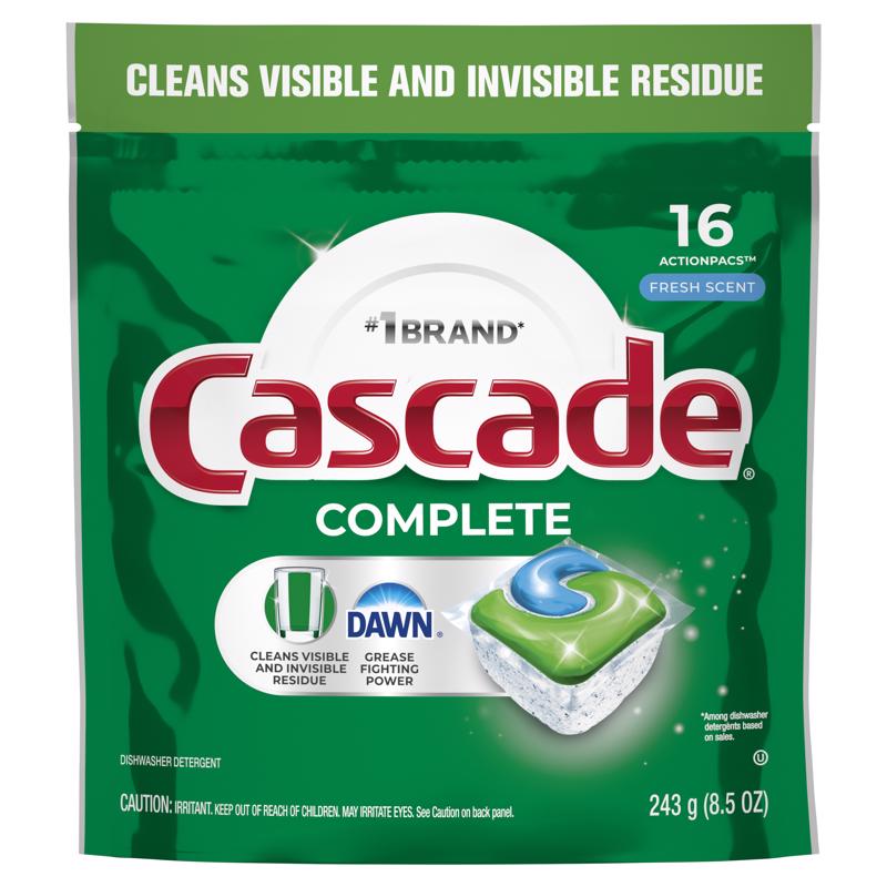 Cascade Complete Fresh Scent Pods Dishwasher Detergent 8.5 oz 1 pk