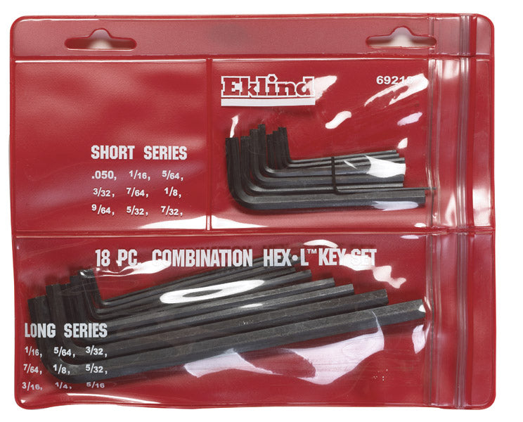 Eklind 69218 Hex Key Combination Set 18 Piece