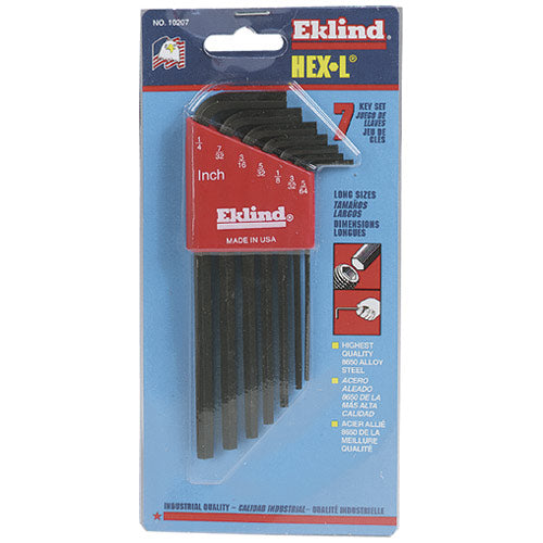 Eklind 10207 Long Arm Hex-L Key Set, 7 Piece