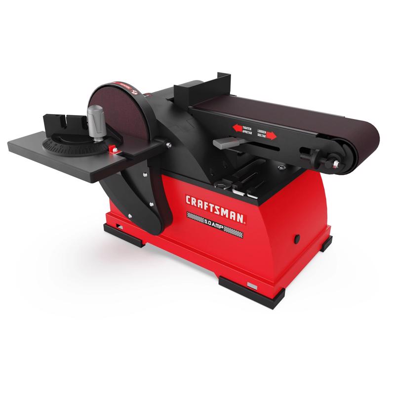 Craftsman 5 amps 4 in. W X 36 in. L Cordless Bench Top Belt and Disc Sander