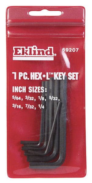Eklind 69207 Sae Fractional Hexl Key Set, 7 Piece