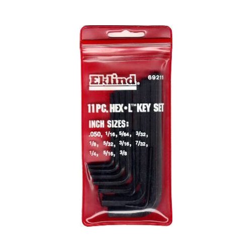 Eklind 69211 Hex Key Set, 11 Piece, Black Oxide