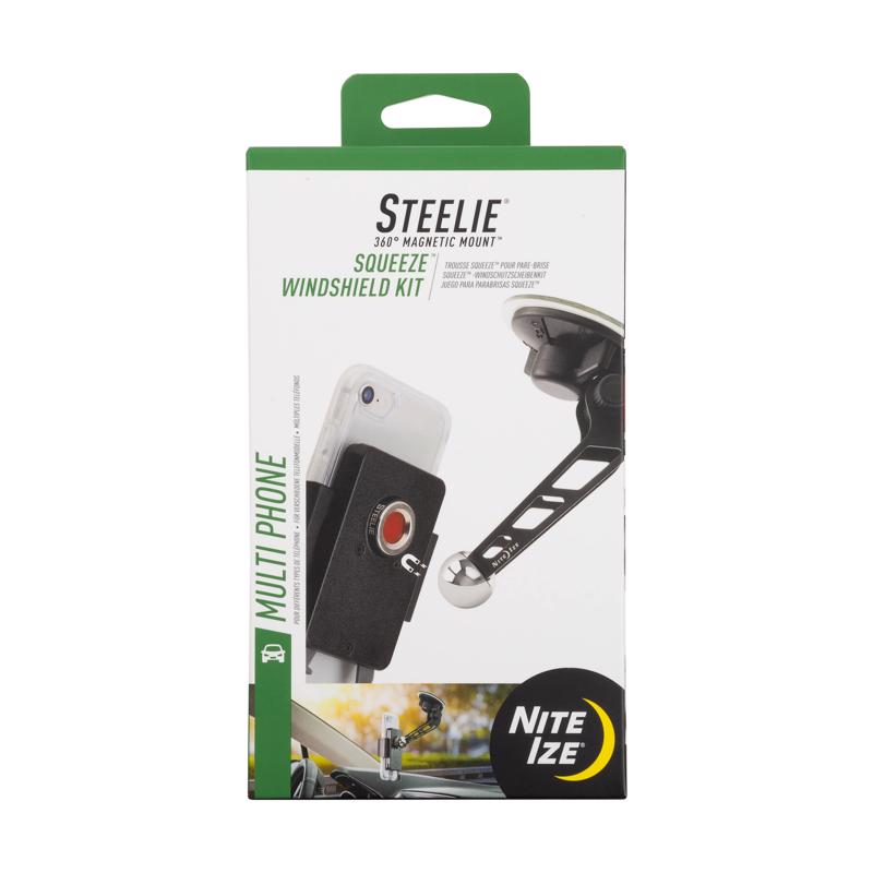 Nite Ize Steelie Squeeze Black Windshield Kit Windshield Cell Phone Mount For Universal