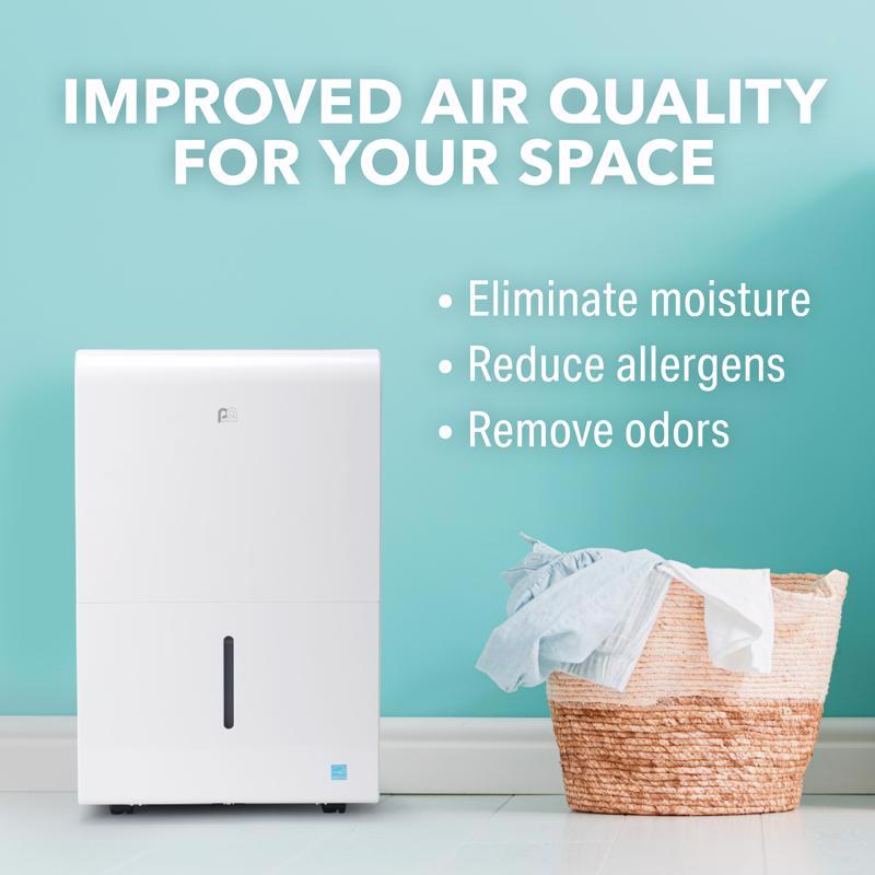 Perfect Aire 4PFDP50 50-Pint Flat Panel Dehumidifier with Built-In Pump, White - View 8