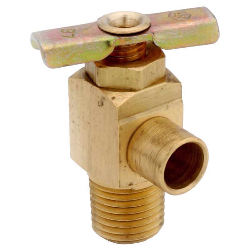 Anderson Metals 59430-04 MPT Drain Cock Valve, Brass