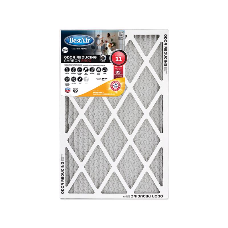 BestAir 20 in. W X 20 in. H X 1 in. D Carbon 11 MERV Pleated Air Filter 1 pk