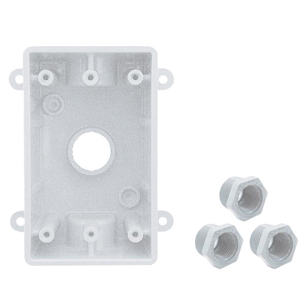 Sigma Electric 14110WH Rectangle 1-Gang Box Cover, Plastic, White, 4-1/2" H