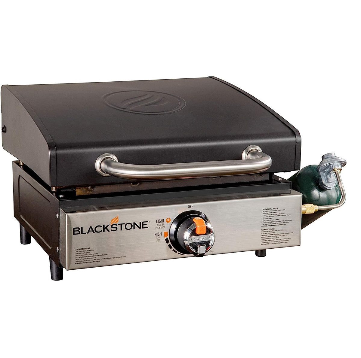 Blackstone 1814 Original Tabletop Griddle with Hood, 17 Inch, Black