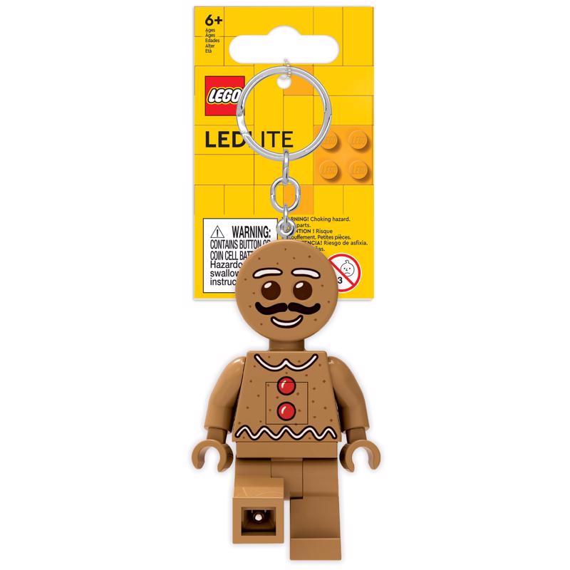 LEGO Minifigures Plastic Brown Gingerbread Man Keychain w/LED Light