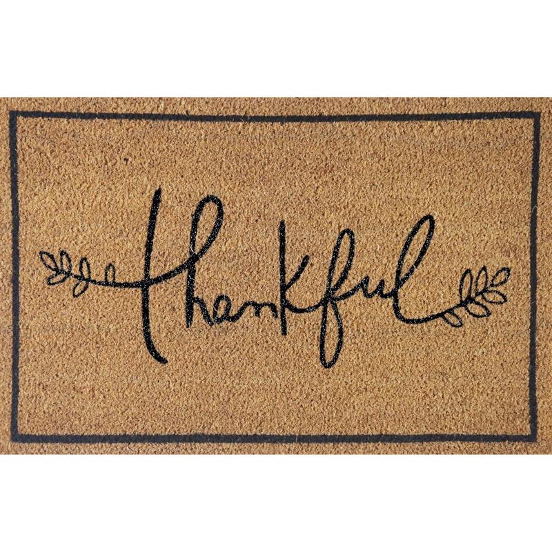 Rockport Premium VBC1828G-HAR01 Thankful Door Mat, Black/Natural