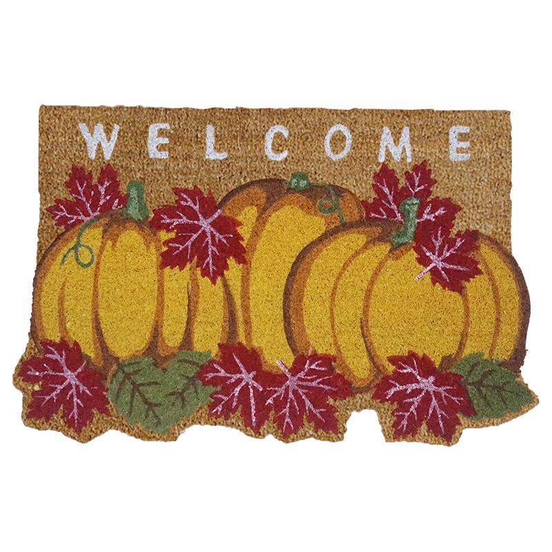 Rockport Premium VBC1828-HAR42 Welcome Harvest Pumpkins Door Mat, Multicolored