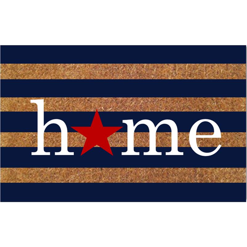 Rockport Premium VBC1828-AM93 Americana Home with Red Star Door Mat, Multicolored