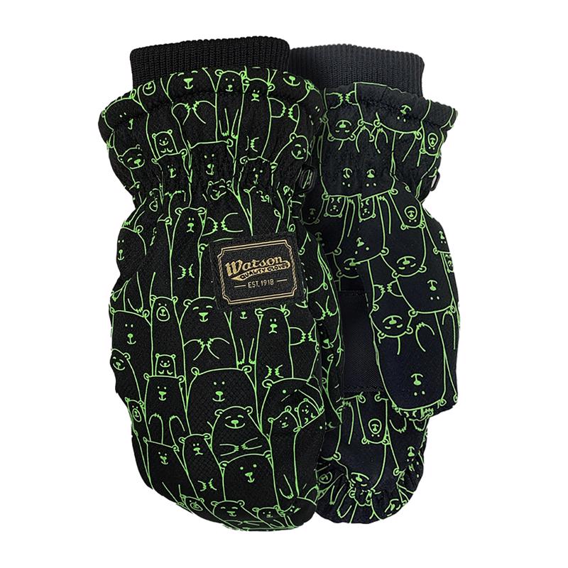 Watson Gloves XS Nylon L’il Bear Mitts Green Cold Weather Gloves