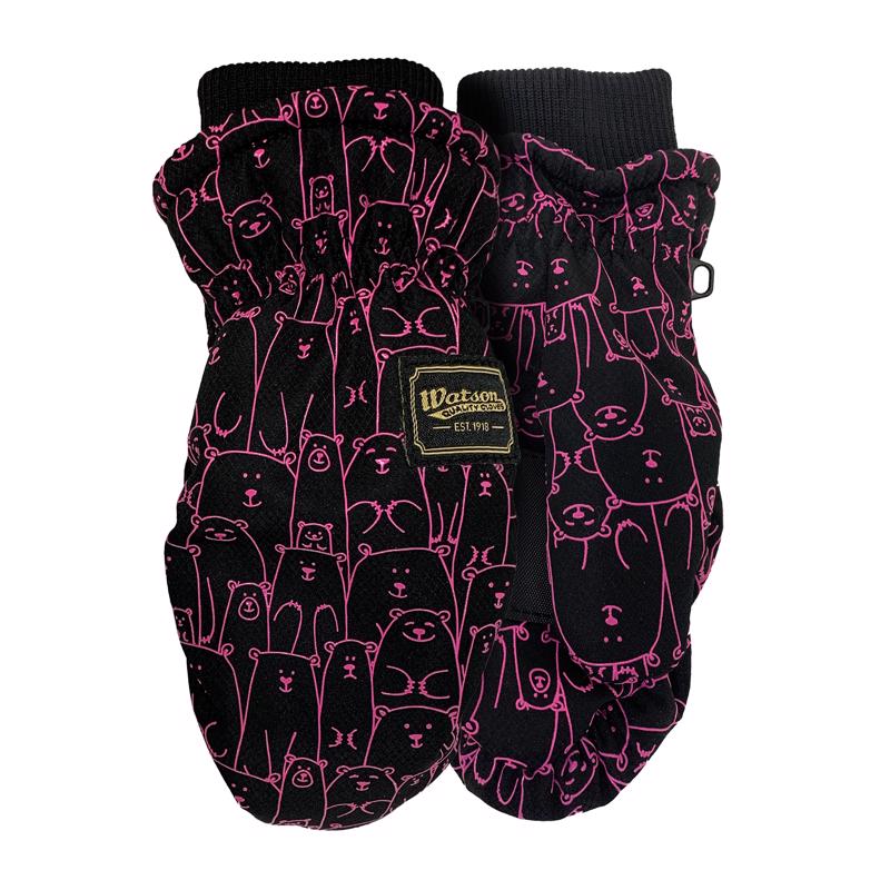 Watson Gloves XS Nylon L’il Bear Mitts Pink Cold Weather Gloves