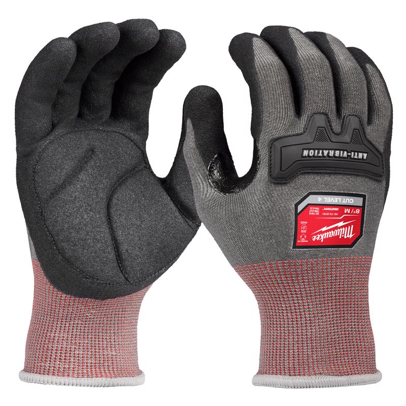 Milwaukee Smartswipe Men's Glove Anti-Vibration Gloves Black/Red M 1 pk