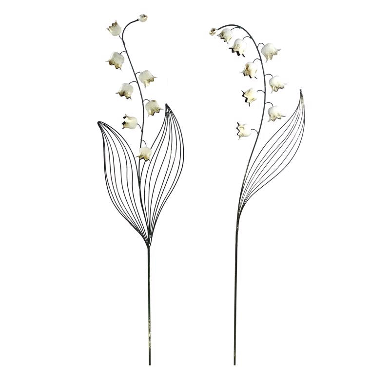Alpine Multicolored Metal 58 in. H Flower Outdoor Garden Stake
