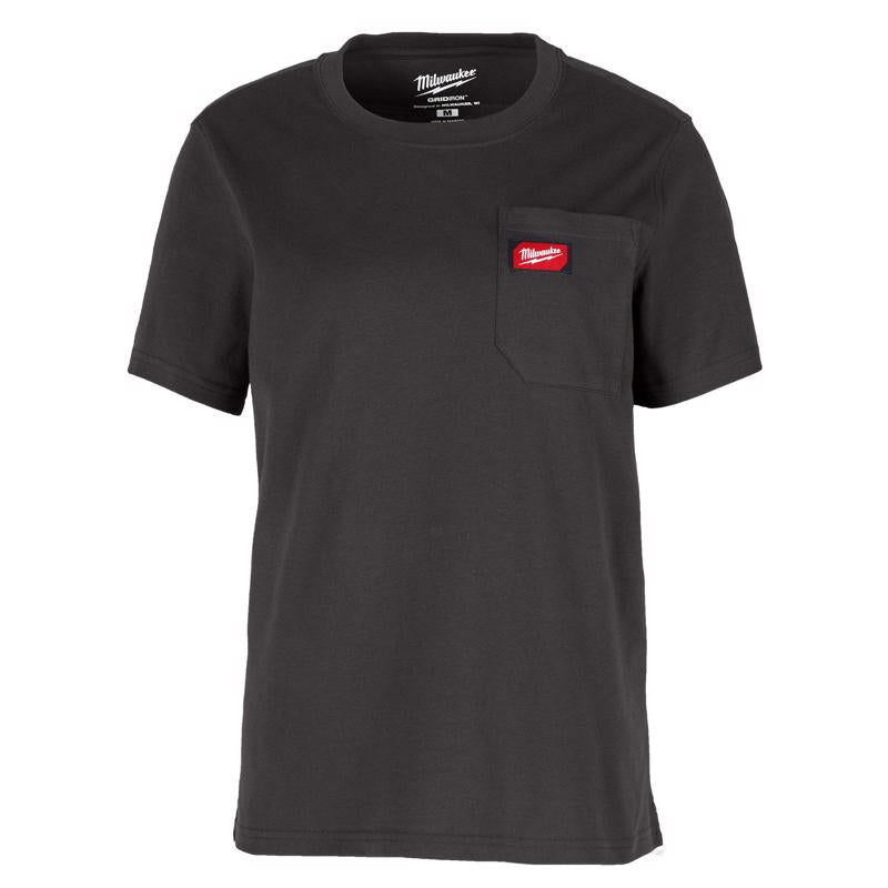 Milwaukee Gridiron L Short Sleeve Women's Round Neck Black Tee Shirt
