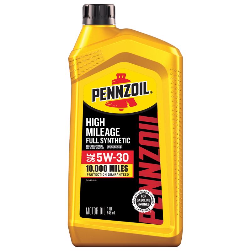 Pennzoil Full Synthetic 5W-30 High Mileage Motor Oil 1 qt 1 pk